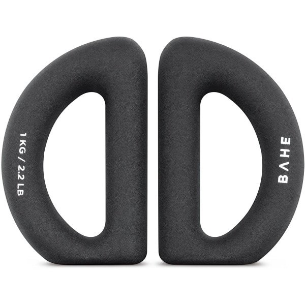 BAHE - Halo Weight - Handgewicht 2 x 1 kg - Neopreen Coating - Fitness Krachttraining