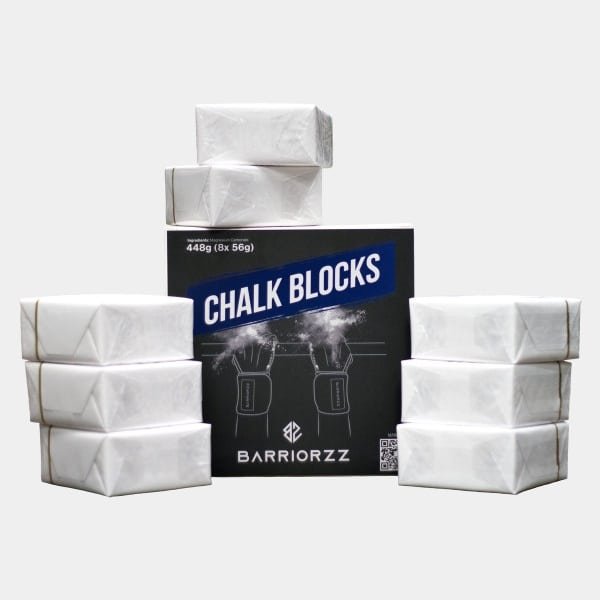 BARRIORZZ Chalk Blocks 448g 8pack - Magnesium Blokken - Calisthenics - Trainen/Training- Fitness - Crossfit - Turnen - Klimmen - Kalk Blokken - Boulderen - Verbeterd Grip
