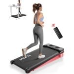 BIGZZIA Loopband draagbaar met 5% helling - 4-in-1 Walkingpad Elektrisch - loopkussen 1-8 km/u instelbaar - Motor 2,5 pk - met afstandsbediening en LED-display - loopvlak 39 x 94 cm - Zwart