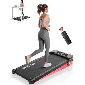 BIGZZIA Loopband draagbaar met 5% helling - 4-in-1 Walkingpad Elektrisch - loopkussen 1-8 km/u instelbaar - Motor 2,5 pk - met afstandsbediening en LED-display - loopvlak 39 x 94 cm - Zwart