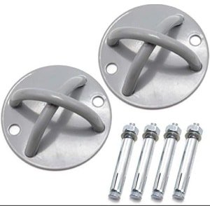 Bevestigingsbeugel voor suspension trainer - Plafondhaak - Hangmat - Muuranker - Zwaar uitgevoerd - Muurbevestiging - Krachttraining - Sling trainer - Muurbevestiging - Plafondbeugel - Ophangsysteem - 2 stuk