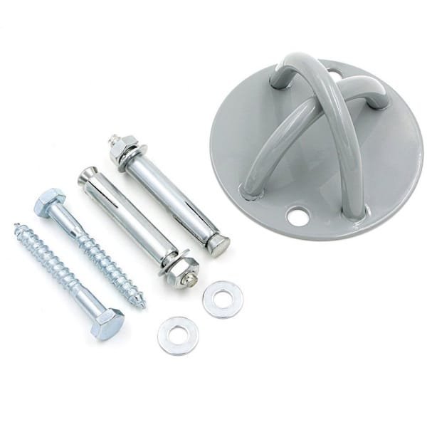 Bevestigingsbeugel voor suspension trainer - Plafondhaak - Hangmat - Muuranker - Zwaar uitgevoerd - Muurbevestiging - Krachttraining - Sling trainer - Muurbevestiging - Plafondbeugel - Ophangsysteem - 1 stuk