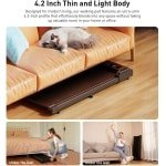 Bosko Platte Loopband - Loopbanden voor thuis en kantoor - 2,5 PK motor 1-6 km/u snelheid - Antislip - Schokabsorptie - Mini loopband