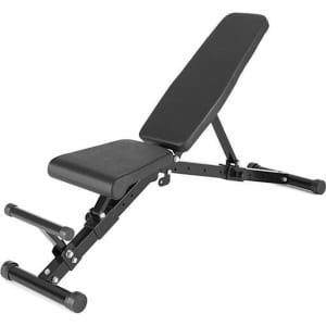 Capital Sports Flaptor halterbank voor krachttraining klappbar Trainingsbank met 6 Winkel Rückenlehne, Schrägbank met neigbaren Sitzpolstern, 3 stufiger Fußanker, Stahlrahmen, schwarz - geschikt voor thuisfitness en sportschoolgebruik, duurzame const