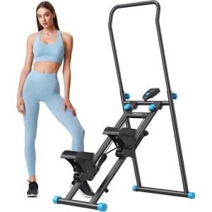 Compacte Trapstepper voor Thuisgym - Opvouwbare Cardio-Oefenmachine met Verstelbare Pedalen