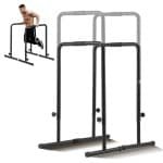 Dip Station - Dipstangen / Parallettes - In Hoogte Verstelbaar - Draagvermogen 200 kg - Met Stabilisator - Voor Krachttraining Thuis