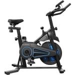 DoneMore® - magnetische indoorfiets - hometrainer - stille riemaandrijving - 100 weerstandsniveaus - zwart - 92x46x100 cm - 32 kg