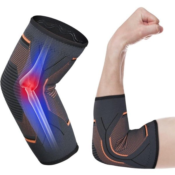 Elbow Support - 1 Pcs Adjustable Elbow Bandage - Elastisch Ademend Elbow Compressie Mouw - Anti-Zweet Compressie Elbow Brace voor Gewichtheffen - Krachttraining - Golfer - Tennis - Elleboogpijn