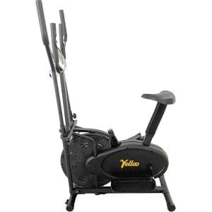 Elliptische Hometrainer met Verstelbaar Zadel, LCD-Display en Hartslagmeter