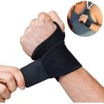 Fitness Polsband - Wrist Wraps - Polsbrace - Polsbescherming - Fitness & CrossFit Polsband - Zwart - LOUZIR