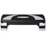 Fitness Step - Stepper - Aerobic Step - Stepbank - In Hoogte Verstelbaar 10-20 cm - Antislip - Stepper Fitness - Fitnessstep - voor Thuis of op Kantoor - voor Revalidatie en Krachttraining - Zwart + Grijs