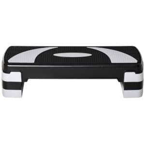 Fitness Step - Stepper - Aerobic Step - Stepbank - In Hoogte Verstelbaar 10-20 cm - Antislip - Stepper Fitness - Fitnessstep - voor Thuis of op Kantoor - voor Revalidatie en Krachttraining - Zwart + Grijs