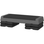 Fitness Step - Stepper - Aerobic Step - Stepbank - In Hoogte Verstelbaar 10.5-20.5 cm - Antislip - Stepper Fitness - Fitnessstep - voor Thuis of op Kantoor - voor Revalidatie en Krachttraining - Grijs