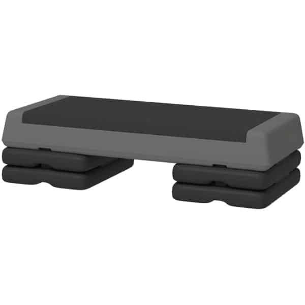 Fitness Step - Stepper - Aerobic Step - Stepbank - In Hoogte Verstelbaar 10.5-20.5 cm - Antislip - Stepper Fitness - Fitnessstep - voor Thuis of op Kantoor - voor Revalidatie en Krachttraining - Grijs