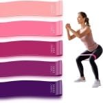 Fitnessbanden Set - 5-delige Weerstandsringen - Voor Krachttraining & Stretching - Universeel voor Thuis Fitness & Fysiotherapie - Set Weerstandsbanden (Bil- & Beenspieroefeningen)
