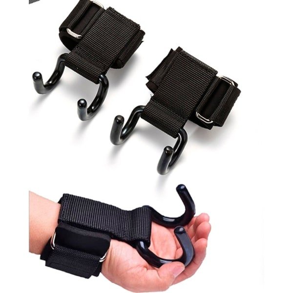 Gewichthefhaken - Zwaar uitgevoerde polsbandjes voor tillen - voor krachttraining grip pads - trainingsbandjes voor gewichtheffen - 2 stuks