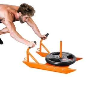 Gewichtsslee - Trekslee - Met Handvat - Draagvermogen 227 kg - Voor Sprint- en Krachttraining - Oranje