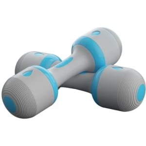 Gloovon® - Verstelbare Dumbell - 5 KG - 1 KG t/m 5 KG - Smart Dumbbells - Vijf Standen verstelbaar - Halterset voor Thuisgebruik - Krachttraining - Fitness - Unisex - Blauw