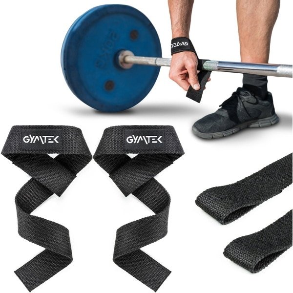 Gymtek® Lifting Straps - Wrist Straps - Deadlift Straps - Lifting Belt - Powerlifting Straps - tot 200 kg - 2 Stuks - Krachttraining - Fitness - Crossfit