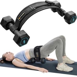 Heupriem voor krachttraining met antislip vulling - ideaal voor bilbruggen, squats en lunges