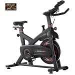 Hometrainer Spinningfiets - Indoor Fiets - Magnetische Weerstand - Stille Riemaandrijving - Zwaar Vliegwiel - LCD-scherm - Verstelbaar - Comfortabel Zitkussen