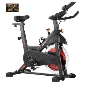 Hometrainer Spinningfiets - Indoor Fiets - Verstelbare Magnetische Weerstand - Stille Riemaandrijving - Comfortabel Zadel - LCD-display - Zwaar Vliegwiel - Zwart