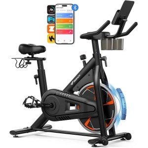 Hometrainer met Magnetische Weerstand en Stille Functie - Fiets met Luchtkussenzadel en Stabiel H-frame tot 150 kg