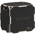 Houten Plyobox - Springbox met Gladde Hoeken - Plyo box met Handgrepen - in Hoogte Verstelbaar - Jump Box - Plyo Boxen - Fitness Box - Fitness Kist - Crossfit Box - Krachttraining - Fitness - 51/48/41 cm -Zwart