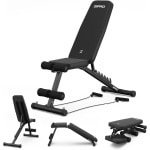 Inklapbare Multifunctionele Fitnessbank voor Krachttraining - Verstelbare Rugleuning en Compact Ontwerp