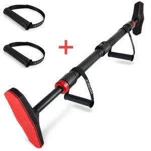 JOGYM Pull Up Bar - Deur - Zonder Boren - Pull Up Station - Dip Bars - Optrekstang - Krachttraining - Thuis Sporten - Inclusief Handvaten - tot 200 KG