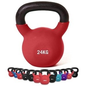 Kettlebell 2kg voor Krachttraining - Gietijzer met Neopreen Coating - Thuis Fitnessapparatuur