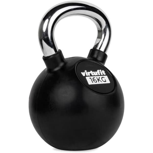 Kettlebell Rubber en Staal - 16 kg - Krachttraining Thuistraining