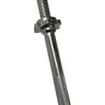 Lange halterstang 150 cm met schroefsluiting en 25 mm diameter voor krachttraining