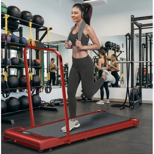 Loopband Onder Bureau 2-in-1 Inklapbaar 1-12 km/u met Handvat, Stille 2.2 PK Motor, LED Display & App, Compact & Draagbaar voor Thuis & Kantoor -PowerWalk Pro SL9H Designbest