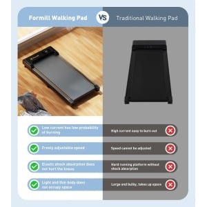 Loopband - Walkingpad voor thuis - Hardlopen - Wandelen - 2.5 PK - 1 tot 6 km/u - Stil, Compact & Installatievrij - Incl. Afstandsbediening - Sporten - Lifestyle