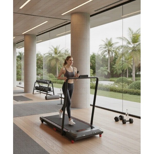 Loopband met Helling 5% voor Thuis & Bureau - Compacte Onder-Tafel Loopband Elektrisch - Stille 2,5 PK Motor - Walking Pad met LED-Display & Afstandsbediening - Draagbaar & Ruimtebesparend - Designbest