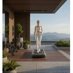 Loopband met Houten Loopvlak - Stille Walking Pad voor Thuis & Kantoor, 0,5-8,5 km/u, Compact & Design Fitnessapparaat - Designbest