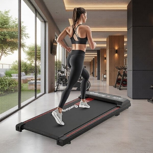 Loopband voor Thuis & Bureau - Opvouwbare Walking Pad Elektrisch - Stille Loopband tot 6 km/u - Compact & Inklapbaar - Onder Bureau Wandelpad - Schokdempend & Antislip - Designbest