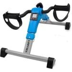 Lunvira® Stoelfiets - Opvouwbare Mini Hometrainer voor onder bureau - Fietstrainer & Bureaufiets - Verstelbare Weerstand - Revalidatie & Bewegingstrainer - Inclusief Trainingscomputer