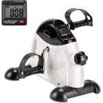 MELVRA Stoelfiets - Mini Hometrainer - Bewegingstrainer voor Senioren & Ouderen - Revalidatie - Fitness Pedalen - Thuisgebruik - Zwart