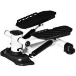 Mini Stepper - Fitness Stepper - LCD-Display - Hometrainer - 2 Wielen - Antislip Pedalen - Traploper - Aerobic Step - Crossfit - Trainingsapparaat - Voor Thuis & Kantoor - Zwart