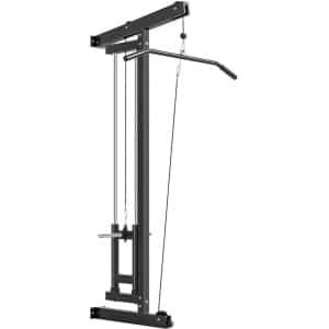 Multifunctioneel Trainingsstation - Wandgemonteerd Roeimachine - Lat pulldown - Kabelmachine - Verstelbare Gewichten en Touw (tot 100 kg) - Krachtstation - Thuisgym - Thuis Fitness & Krachttraining - Fitnesscentrum - Zwart