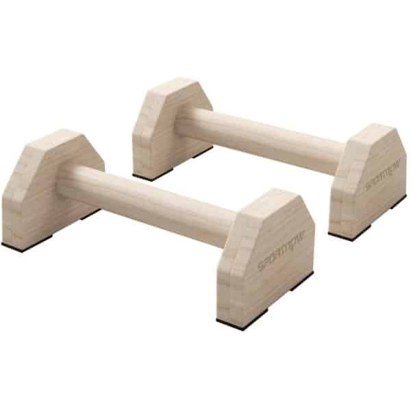 Opdrukstangen - Houten Parallettes - Opdruksteunen - Calisthenics - Antislip - Dip bars - Push up Grips - Push Up Bars - tot 120 kg - Fitness - Crossfit - Opdruk Bord Krachttraining - 30x13x10cm -Naturel