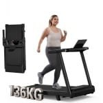 Opvouwbare loopband voor thuis, met verstelbare helling tot 9% en een snelheid tot 12 km/u. Voorzien van een krachtige 3 pk motor en 12 vooraf ingestelde trainingsprogramma's. Het maximale gebruikersgewicht bedraagt 136 kg.