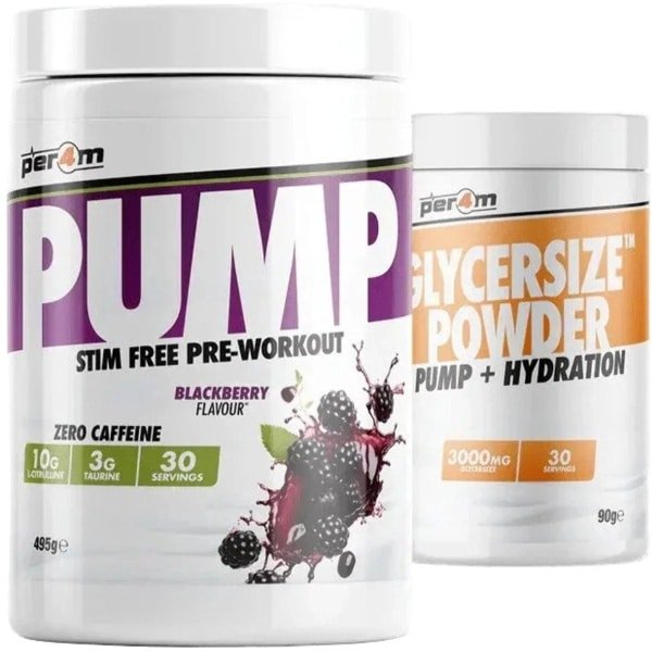 Per4m - PUMP Non Stim - Met Glysersize - 495g - Blackberry - pre-workout - preworkout - sportvoeding - fitness