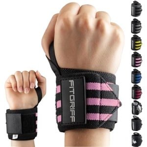 Polsbanden voor Gewichtheffen en Krachttraining - Fitness Polswraps 45cm