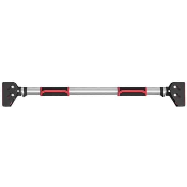 Premium Pull Up Bar - Pull Up Station - Optrekstang Deur - Verstelbaar 75-92 cm - 200kg Draagkracht - Waterpas - Thuis Sporten - Fitness Krachttraining - Home workout - Zwart/Rood