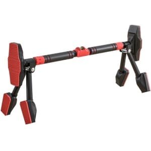 Premium Pull Up Bar - Pull Up Station - Optrekstang Deur - Verstelbaar 80-110 cm - 225kg Draagkracht - Waterpas - Thuis Sporten - Fitness Krachttraining - Home workout - Zwart/Rood