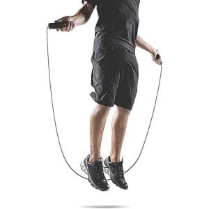 Professioneel Springtouw Snelheid & Cardio Training - Zwart PVC/Leer/Staal
