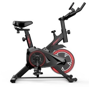 Sensova Hometrainer Fiets voor Intensieve Cardiotraining Thuis - Stille Spinningfiets met 10 kg Vliegwiel - Instelbare Weerstand, LCD-Display - Riemaandrijving en Stabiel Frame tot 120 kg - Ideaal voor Dagelijks Gebruik in Huis